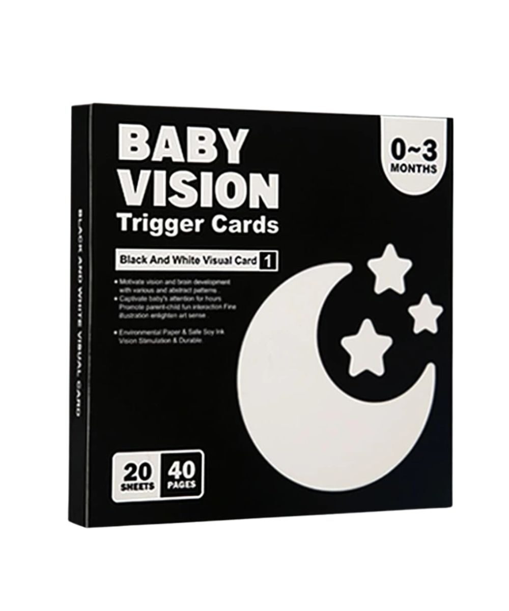 Baby-Aktivitätskarten, Schwarz und Weiß, 1 Stk.