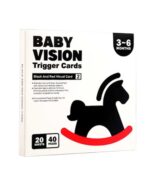 Baby-Aktivitätskarten, Schwarz/Weiß/Rot, 1 Stück.